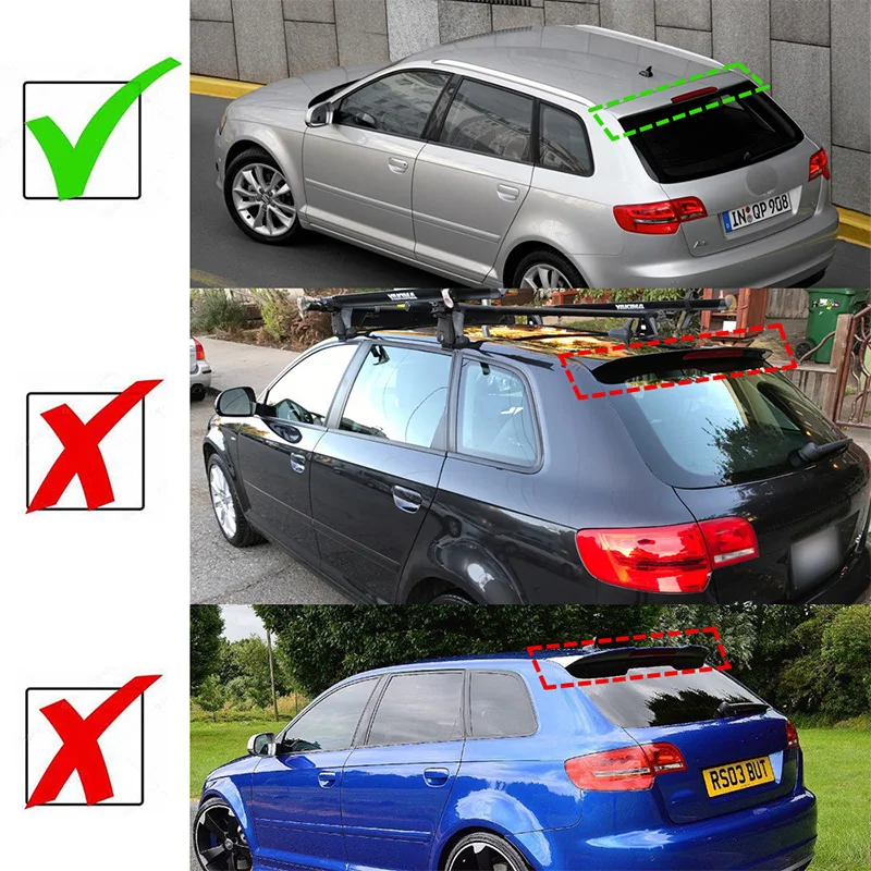 Spoiler Posteriore In ABS Per Audi S3 8P Hatchback 2008-2012 – Design Aerodinamico, Installazione Senza Fori Con Nastro 3M, Finitura Gloss Black, Migliora Stabilità