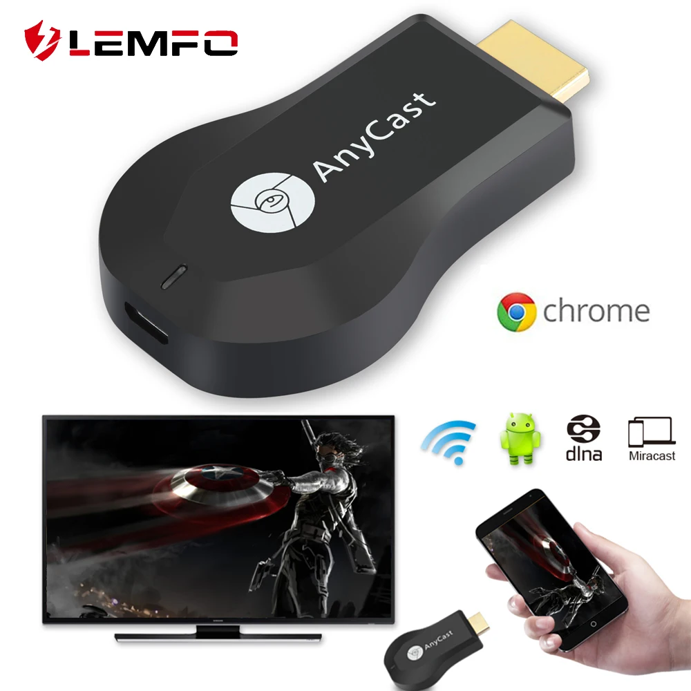 

LEMFO Новинка AnyCast M4 M9 Plus 1080P беспроводной ТВ-Стик WiFi дисплей Google HDMI-совместимый приемник медиа тв-стик DLNA Airplay