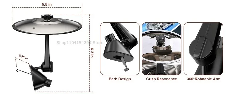 1/2PC Auto Crash Becken Air Vent Mini Trommel Auto Trommel Becken Air Vent Auto Hand-schießen Becken Musical instrument für Auto Innen – Detail 19