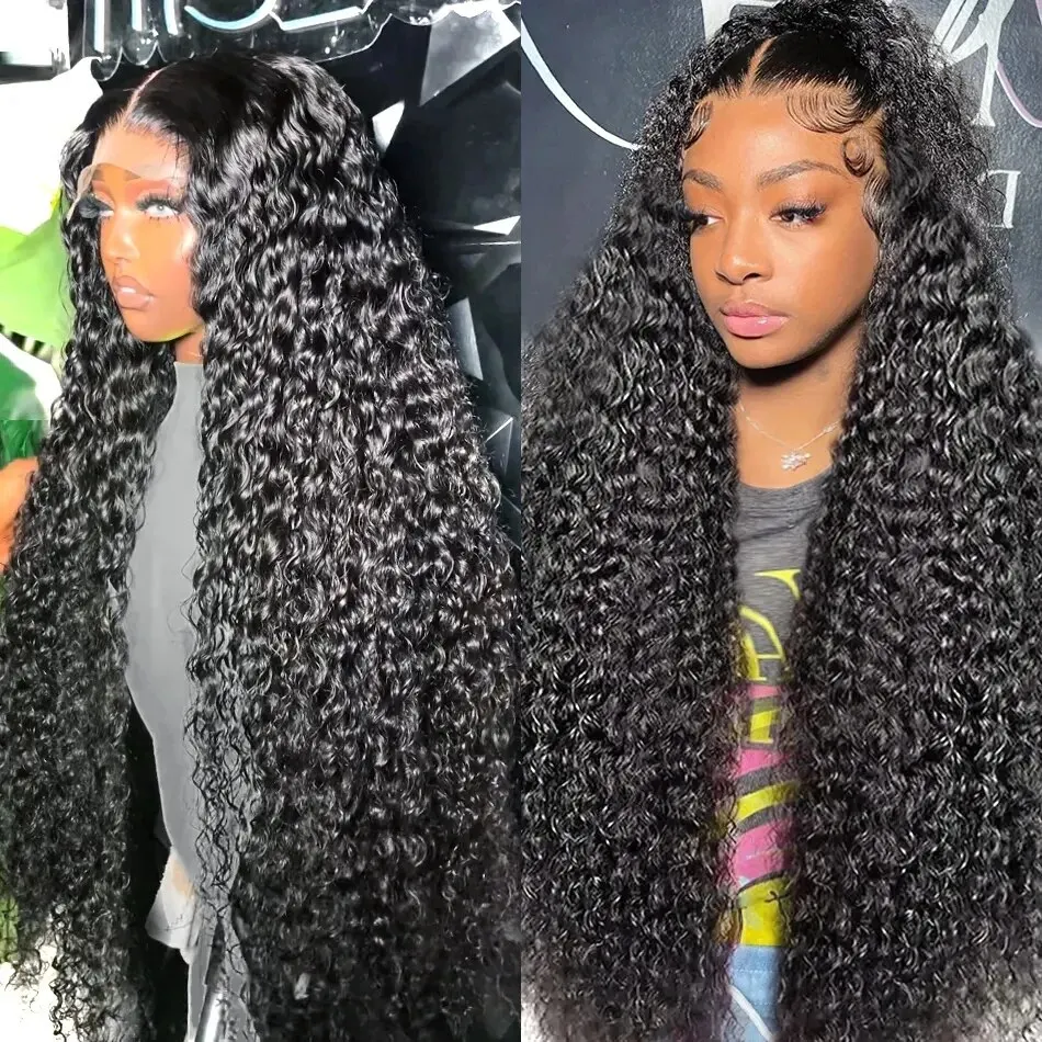 

13x6 Lace Front Wigs Pre Plucked for Black Women Lace Human Hair Wigs Deep Curly Lace Wigs Full 280% Density Lace Wig 38 Inches