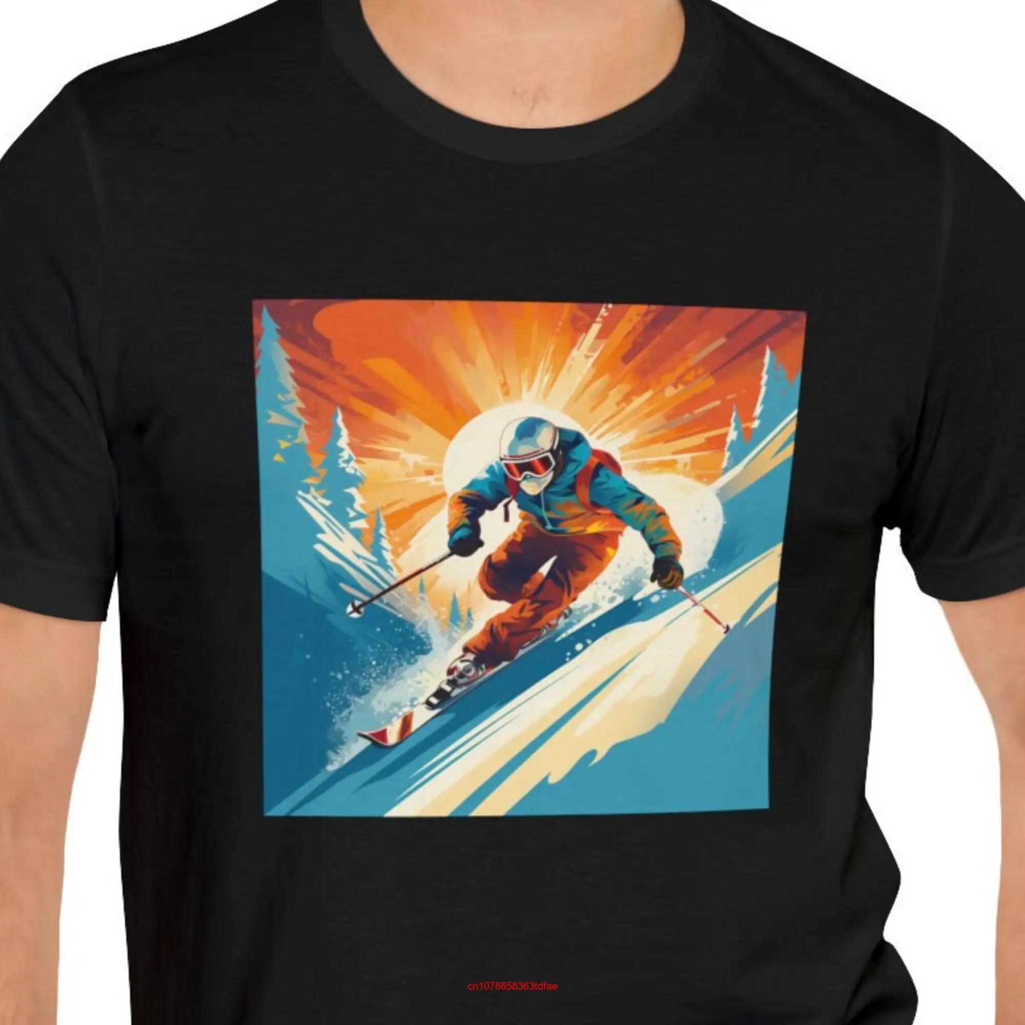 Telemark Skier футболка Ретро Резьба Винтаж s Приключения катания на лыжах езды Tele длинные или Короткие рукава