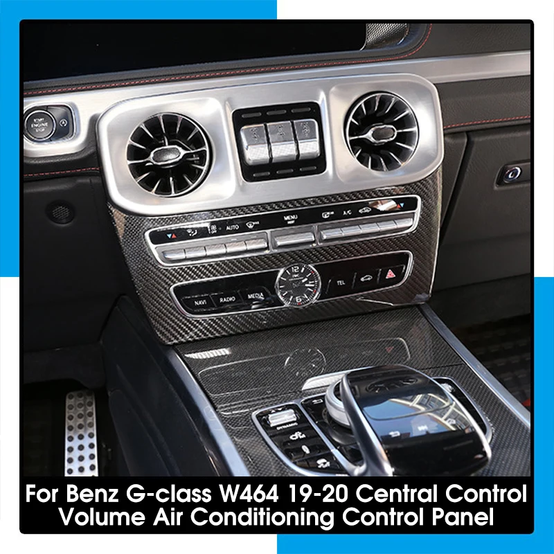 

For Mercedes-Benz G-class W464 2019-2022 Real Carbon Fiber Central Control Volume Air Conditioning Control Panel