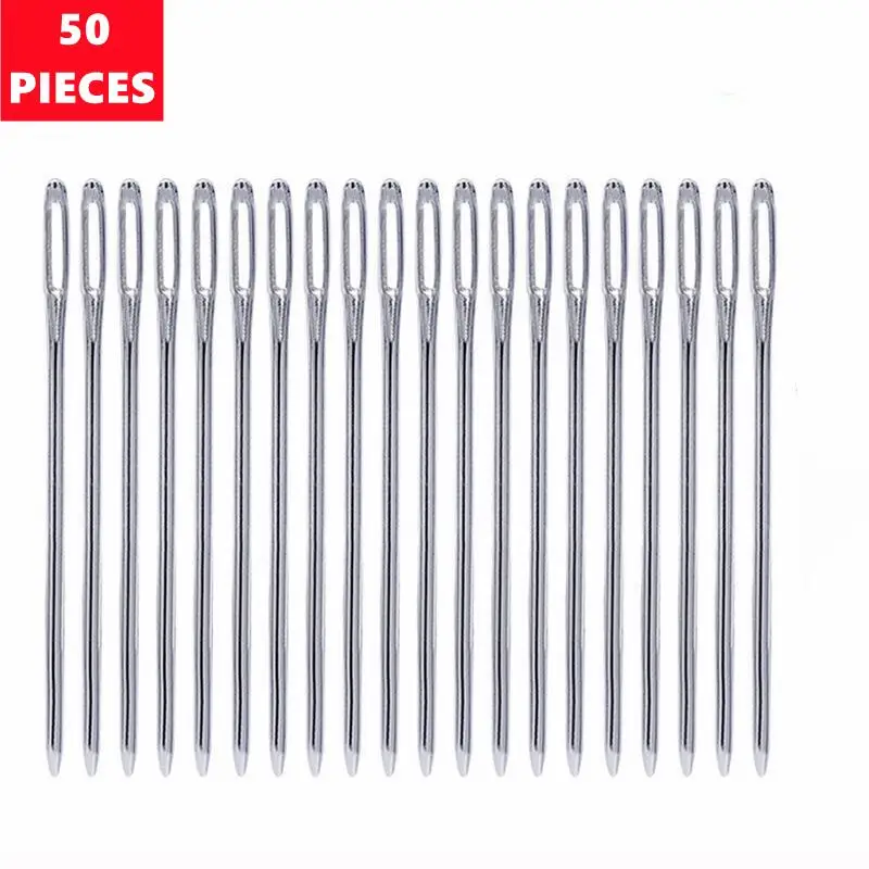 2/5Pack Stainless Steel Self Threading Needles Hand Sewing Needles