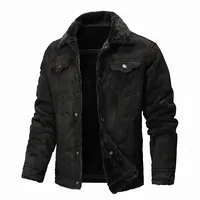 Nueva moda para hombre, chaquetas y abrigos integrados de cuero y piel con cremallera Diagonal, chaquetas de cuero cálidas de lana para hombre, chaquetas ajustadas 3