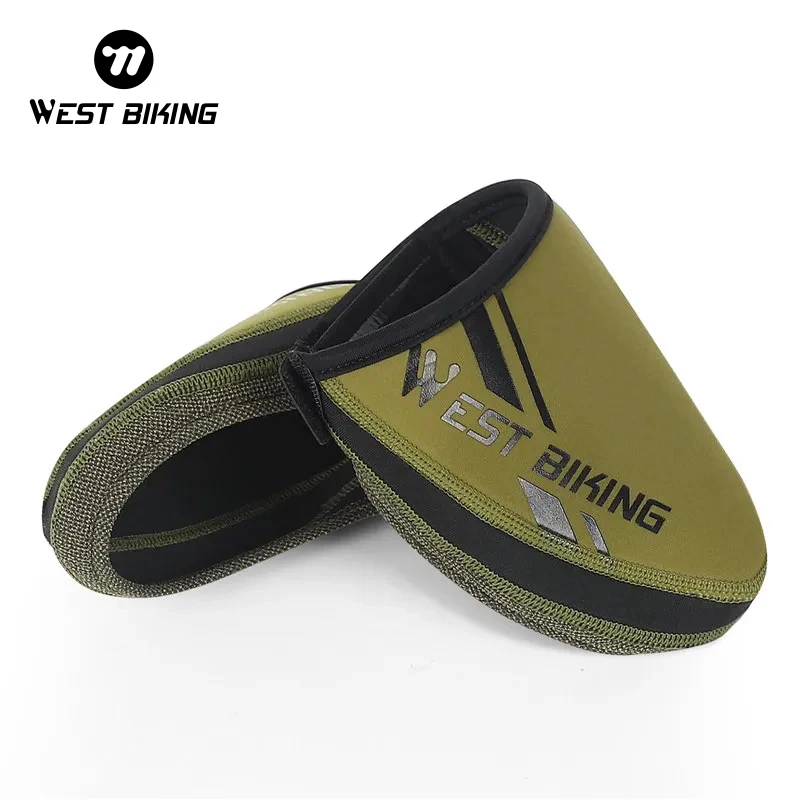 WEST BIKING Bicycle Half Shoe Cover Windproof Non-slip Cycling Boot Cover MTB Road Bike Waterproof Overshoes Bicycle Equipment bicycle shoe covers