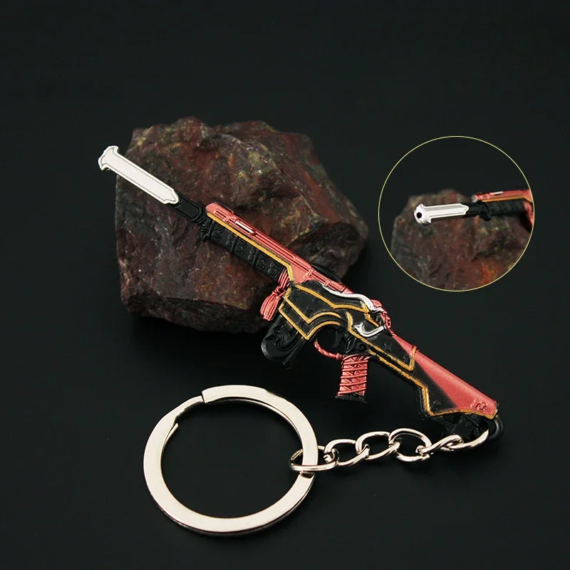 Valorant Weapon Keychain Phantom Oni M4 8cm Alloy Metal Game Peripheral Machine-Gun Weapon Model Keychain Gifts Toys for Boys 5
