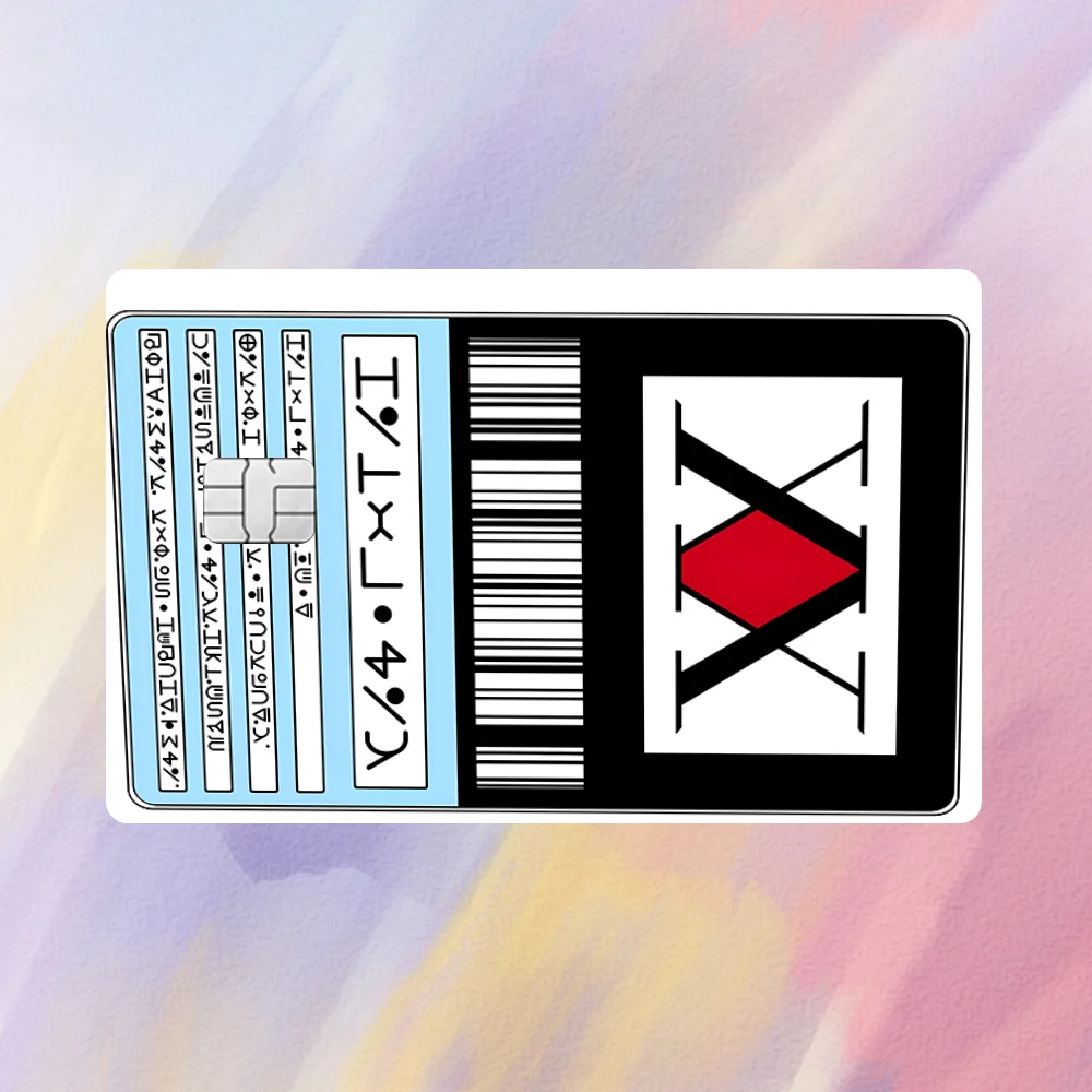 H-Hunter X L-License Stickers Debit Credit Card Shell On Off Ultra Thin No Fade Sticker Skin Cover Film