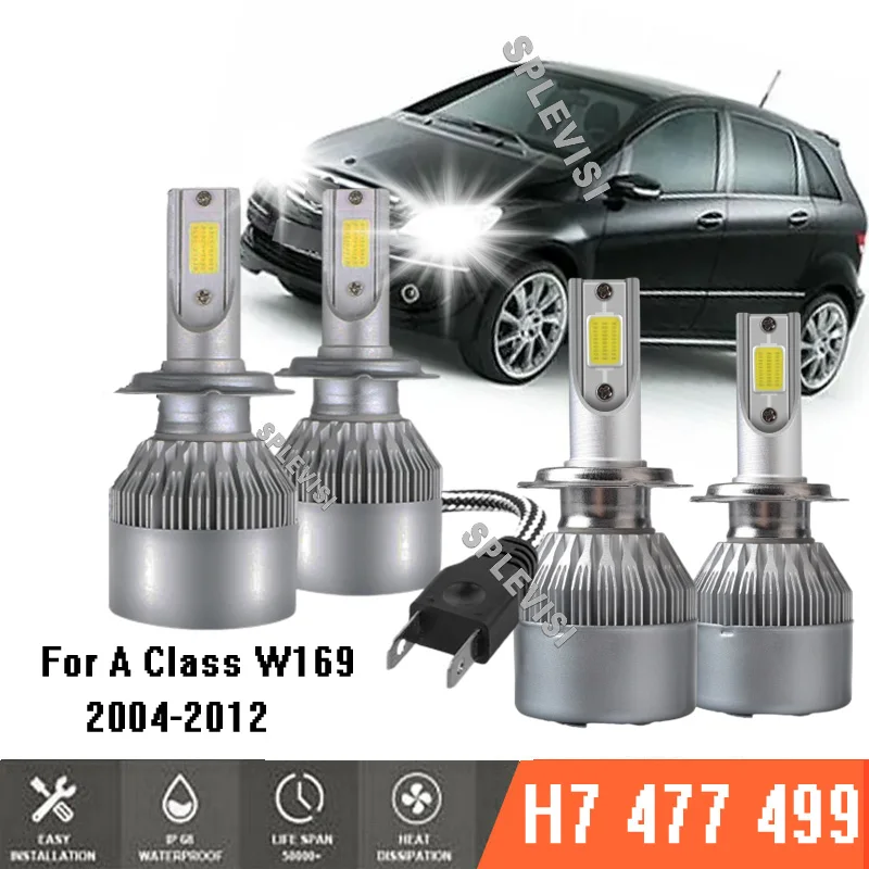 

4x H7 LED Headlight Bulb Kit High Low Beam 6000K For Mercedes-Benz A Class W169 2004-2012 2005 2006 2007 2008 2009 2010 2011