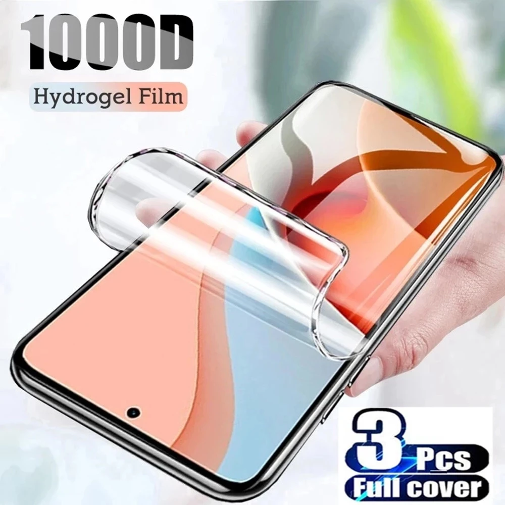 

3PCS Hydrogel Film For Xiaomi Redmi Note 11 10 9 8 7 6 5 Pro 11S 10S 9A 9C 9T Screen Protector For Mi 11 11T Pro Film Not Glass