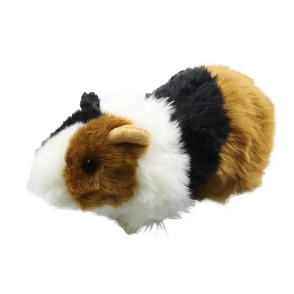 

18cm Guinea Pig Ornament Cozy Touch Simulation Animal Doll 3D Eyes Simulation Guinea Pig Plush Doll Toy Home Decoration