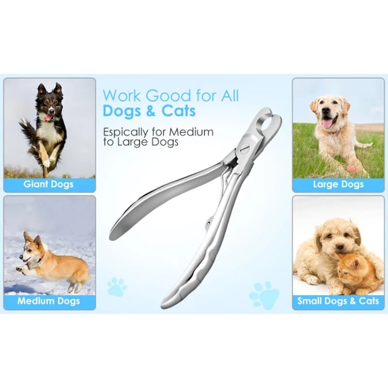 Professional Pet Nail Clipper Sharp Safety Animal Grooming Toe Trimmer Stainless Steels Finger Cutter for Dog and Cat
