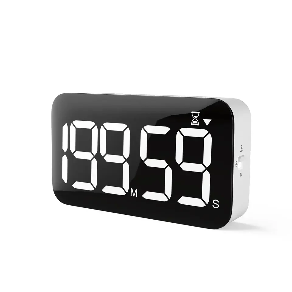 VOCOO Digital Kitchen Timer with Alarm Clock, LED Rechargeable Magnetic Cooking  Timer Stopwatch for Cooking, Classroom, Office 