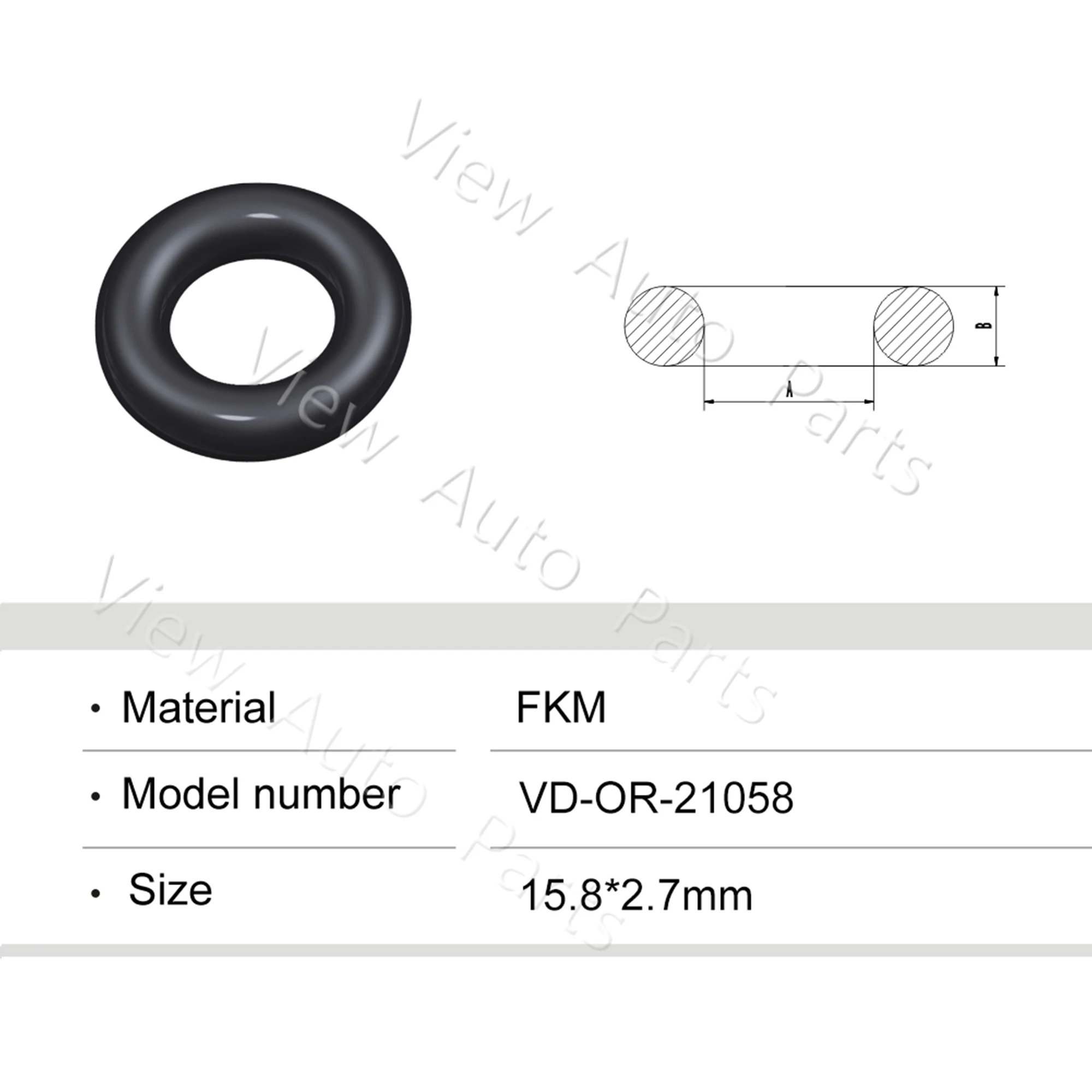 

Free Shipping 100pcs Fuel Injector Rubber O Rings Top Quality Fuel Injector Repair Kits 15.8*2.7mm VD-OR-21058