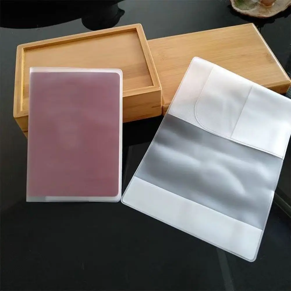 Portable Waterproof Passport Cover Simple Transparent Translucent ID Card Holder Multiple Card Slots PVC Passport Protector - 5