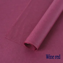 Premium 20-Piece Gift Packaging Tissue Paper Set, 50x70cm Sheets for Elegant Wrapping & Crafting (Wine red)