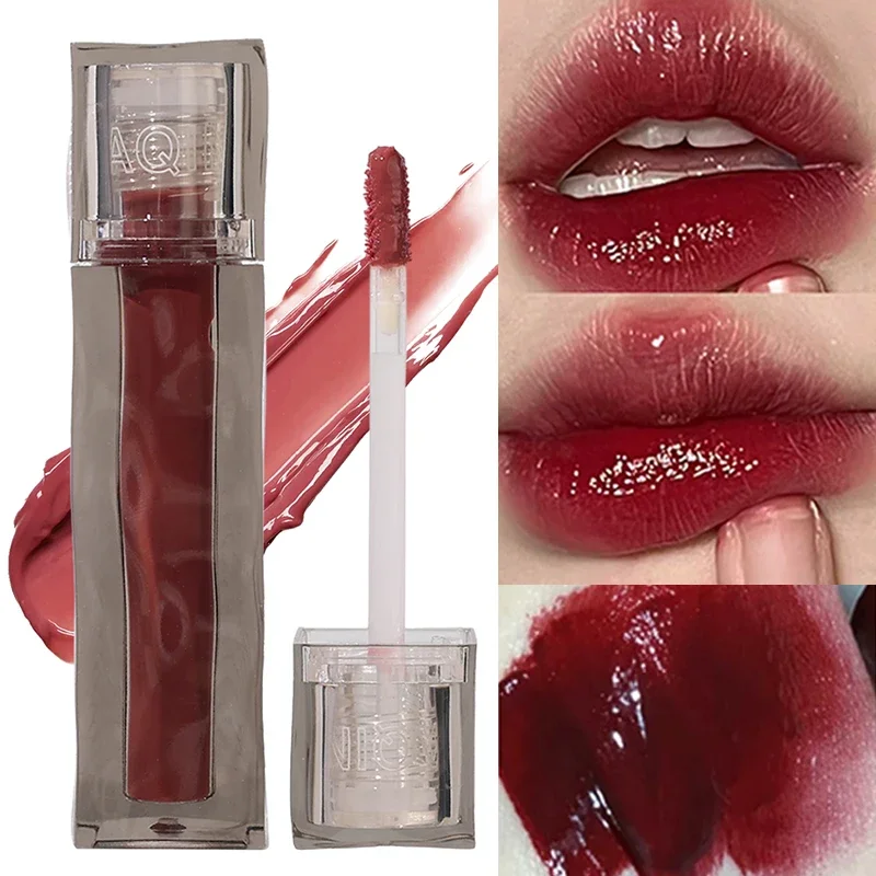 1PC Mirror Water Light Lip Glaze Waterproof Lasting Moisturizing Non-stick Cups Liquid Lipstick Korean Makeup Cosmetics lip makeup lip glaze lip gloss
