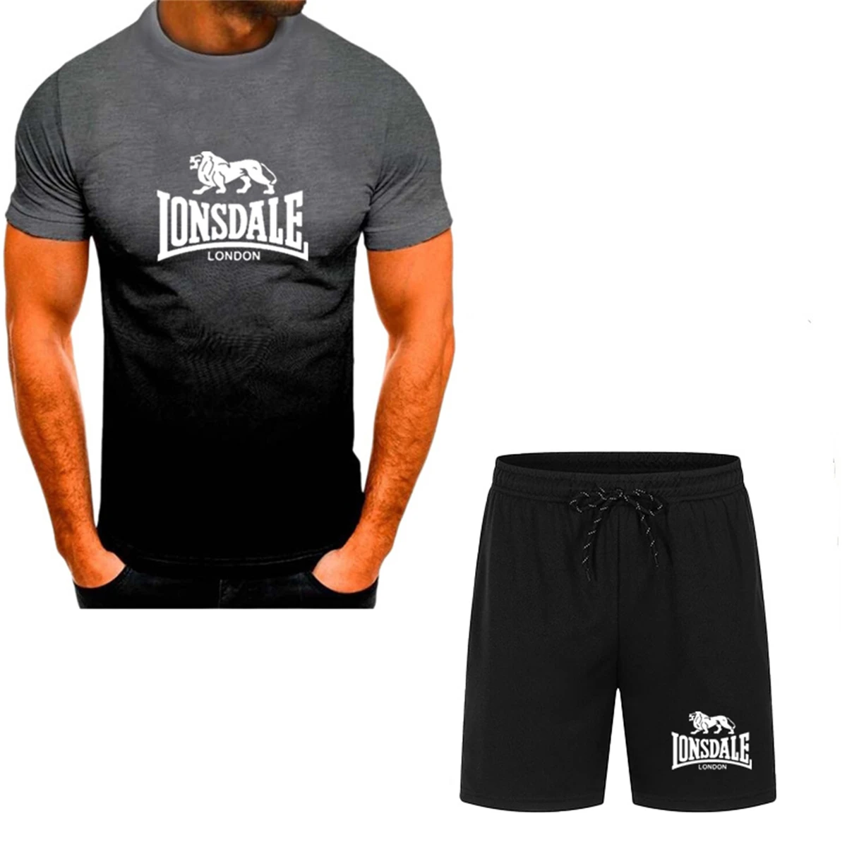 New men's sports suits. Quick-drying casual suits. Jogging sports men's summer fashion short-sleeves. Hot selling men's clothing