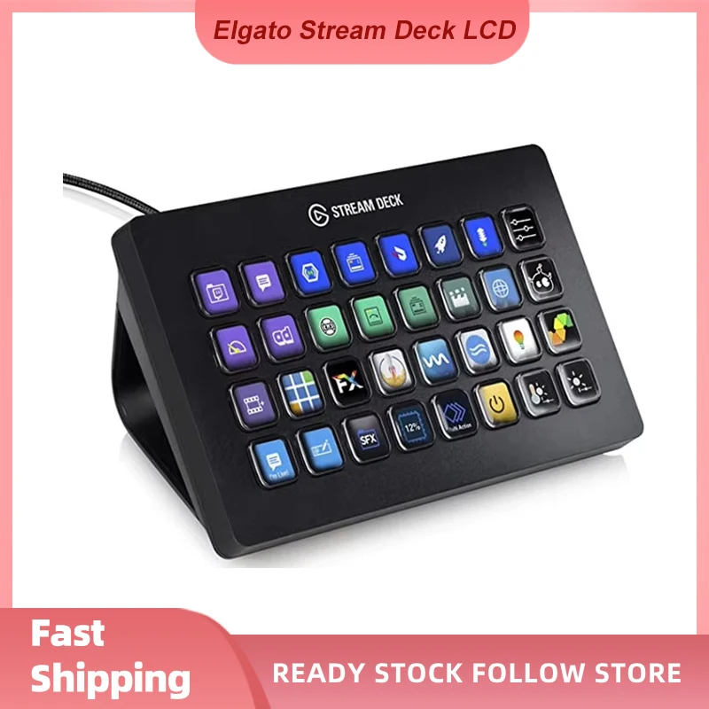 Stream Control Deck – 17 Customizable LCD Macro Keys With GIF Support, 3 Mode Switching, For Streaming, Editing & Gaming