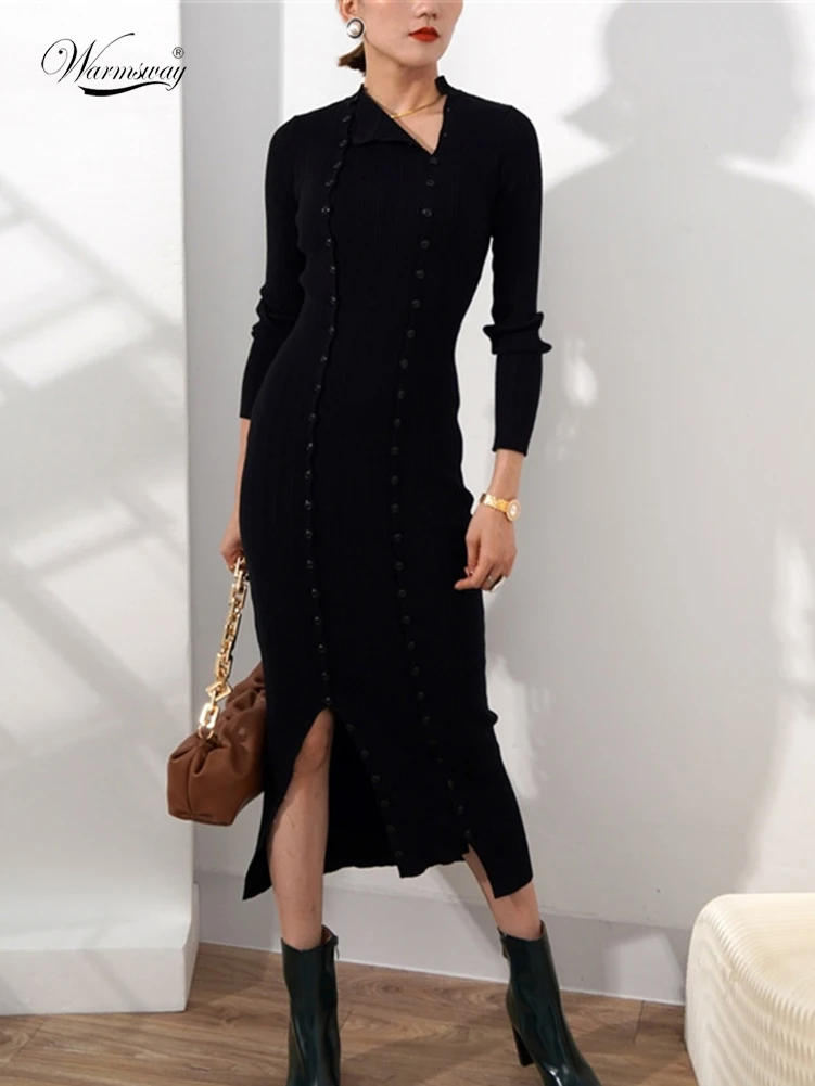 Осенне-зимнее женское длинное и короткое приталенное сексуальное однотонное