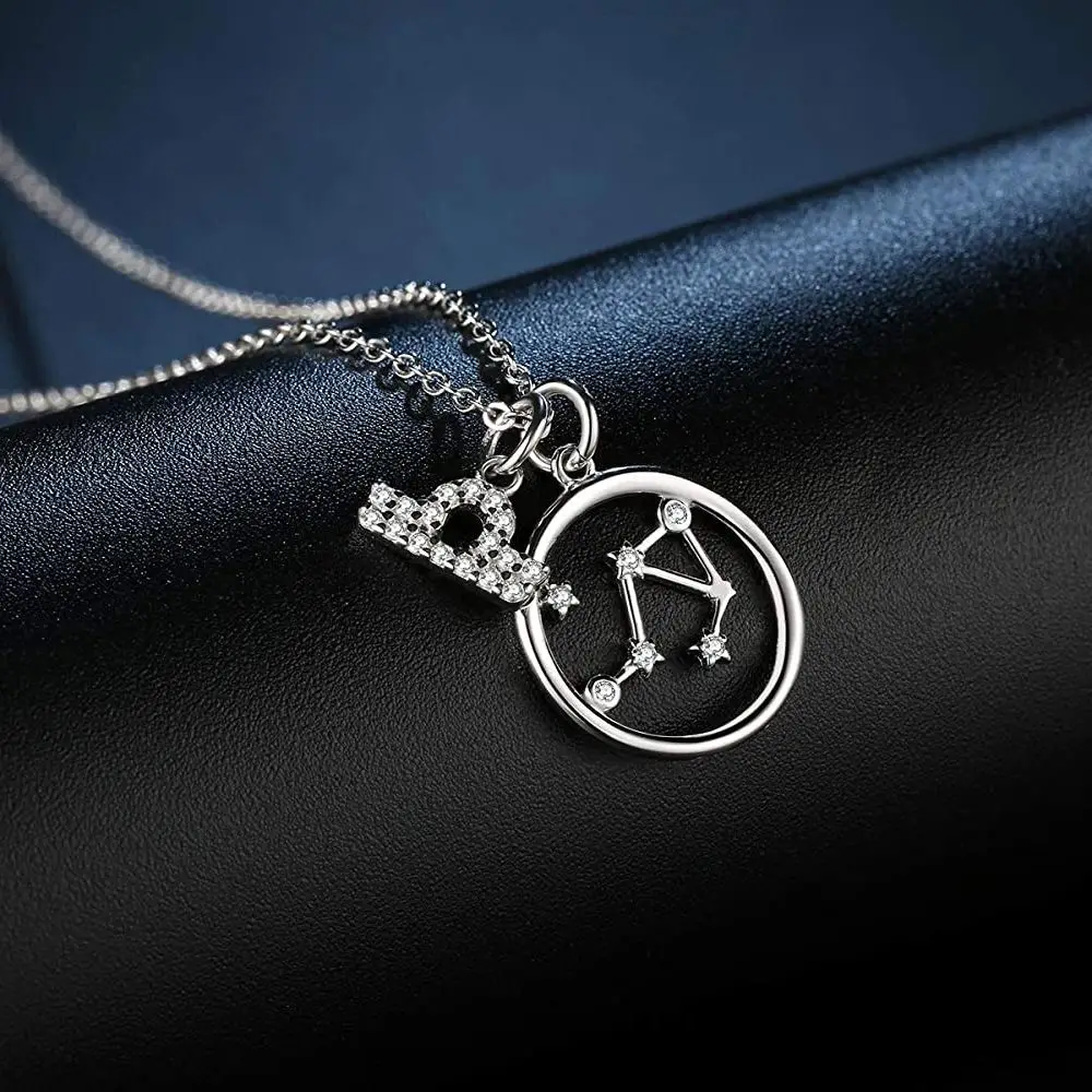 Custom Constellation Necklace for Women 12 Zodiac Sign Personality Necklace CZ Astrology Zodiac Star Choker Birthday Gifts