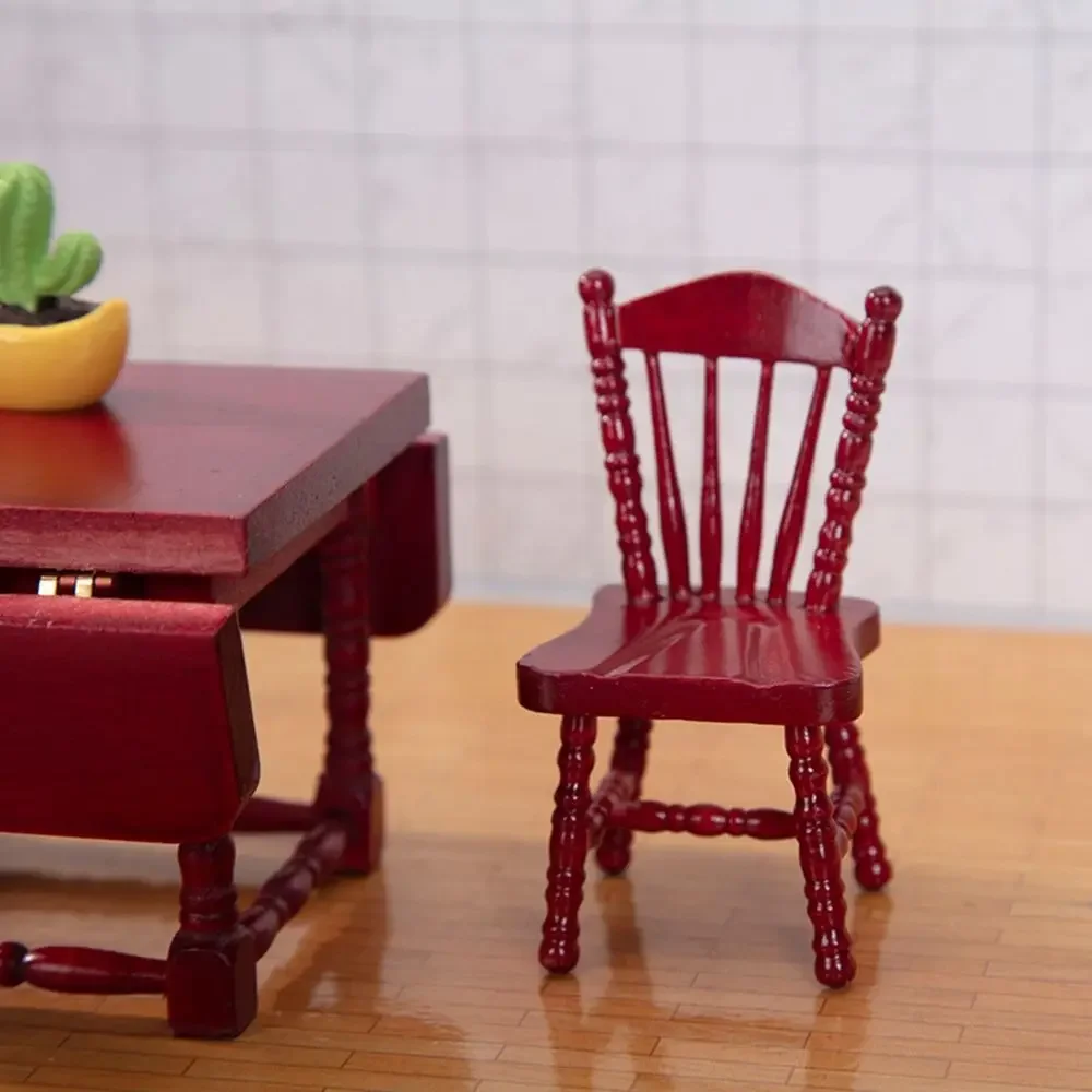 Wooden Miniature Table Furniture Toys for Doll House Decoration
