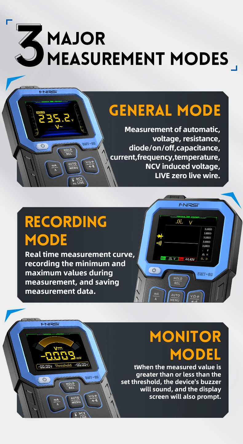 DMT-99 Digital Multimeter 9999 Auto Range,Resistance Capacitance Frequency Tempe