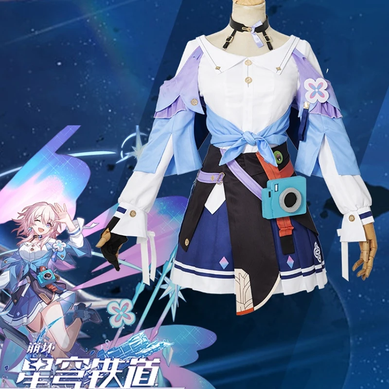 

Anime Game Honkai:Star Rail 7th March Leading Lady Cosplay Costumes Suits Women Fancy Outfit Party Halloween Role Play Clothing