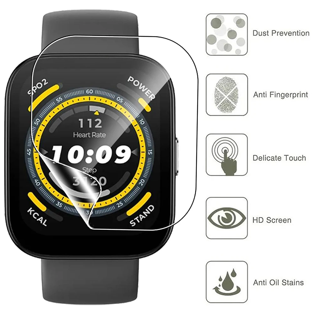 Huami Amazfit Bip Hydrogel Screen Protector – Full Cover HD High Quality