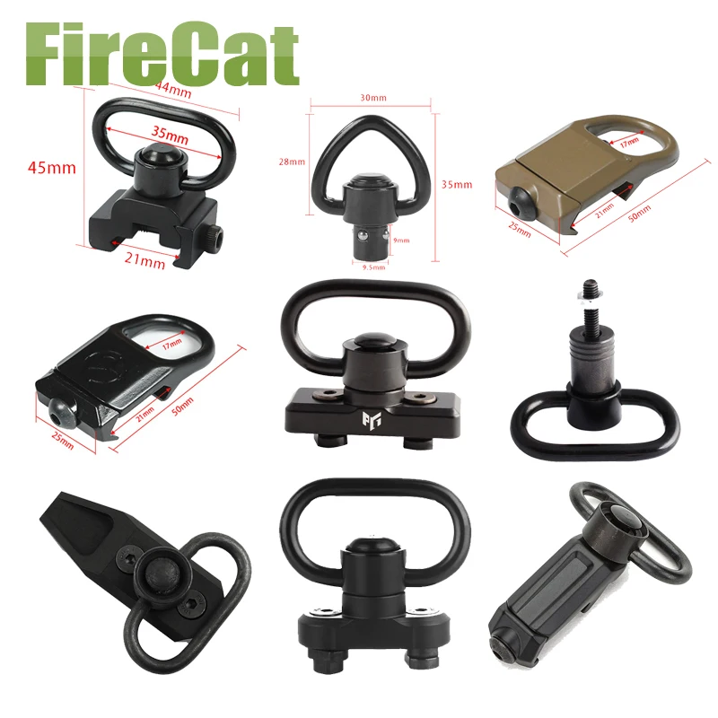 Sling Swivel Stud Mount Adapter For Mlok Rail Quick Release QD Sling Swivel Mount 20MM Picatinny Rail Hunting Gun Accessories
