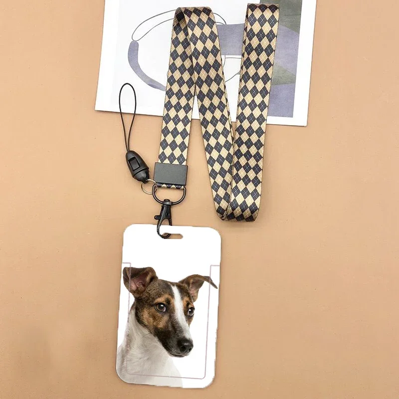 Versatile Animal Print Lanyard with ID Badge Holder & Charm