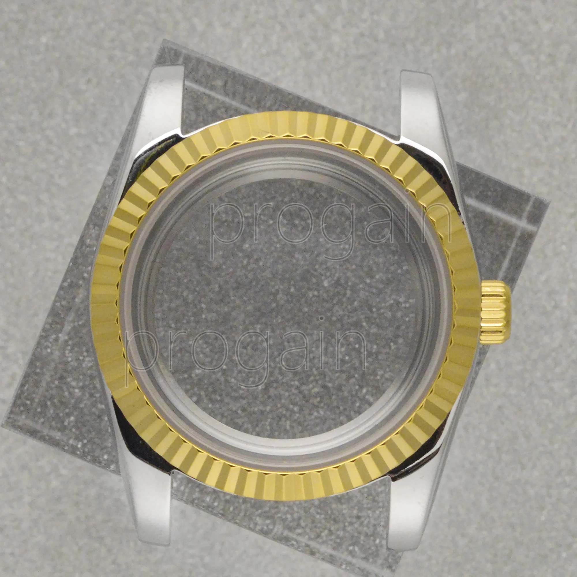 Sleek Stainless Steel Watch Case with Sapphire Glass