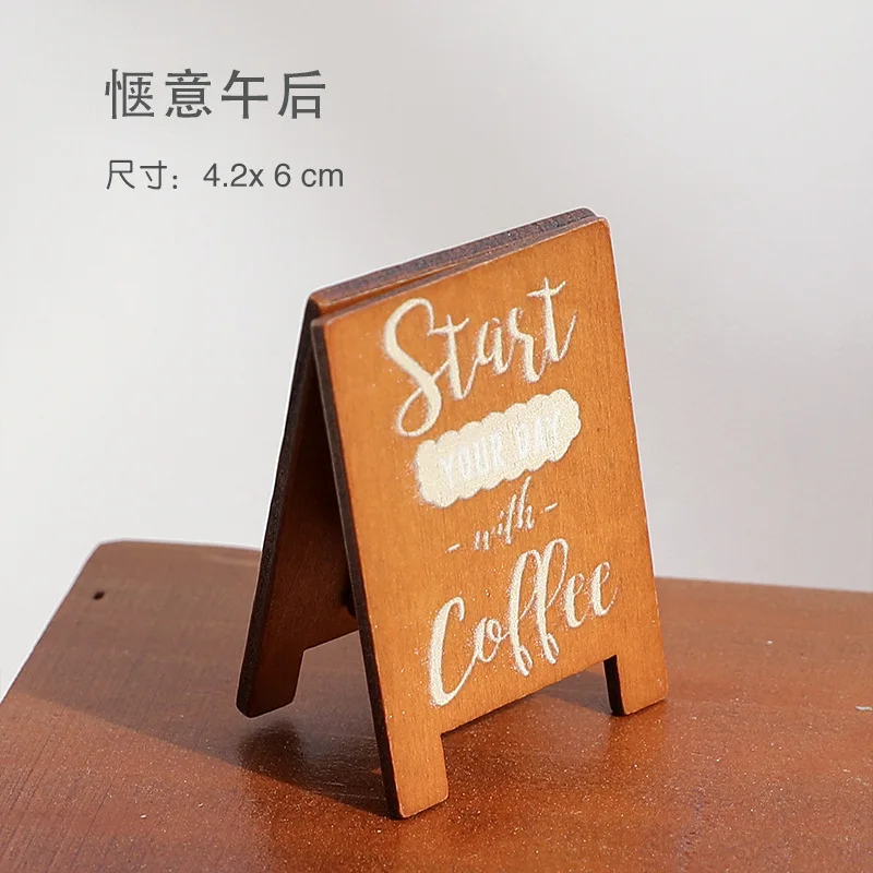 Cute wooden photo holder Desktop decoration Sticky Note holder Office supplies name card wooden photo holder