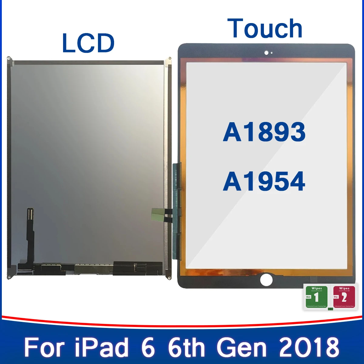Новый сенсорный ЖК-экран для iPad 2018 A1893 A1954 экран дигитайзер панель ЖК-дисплей 6