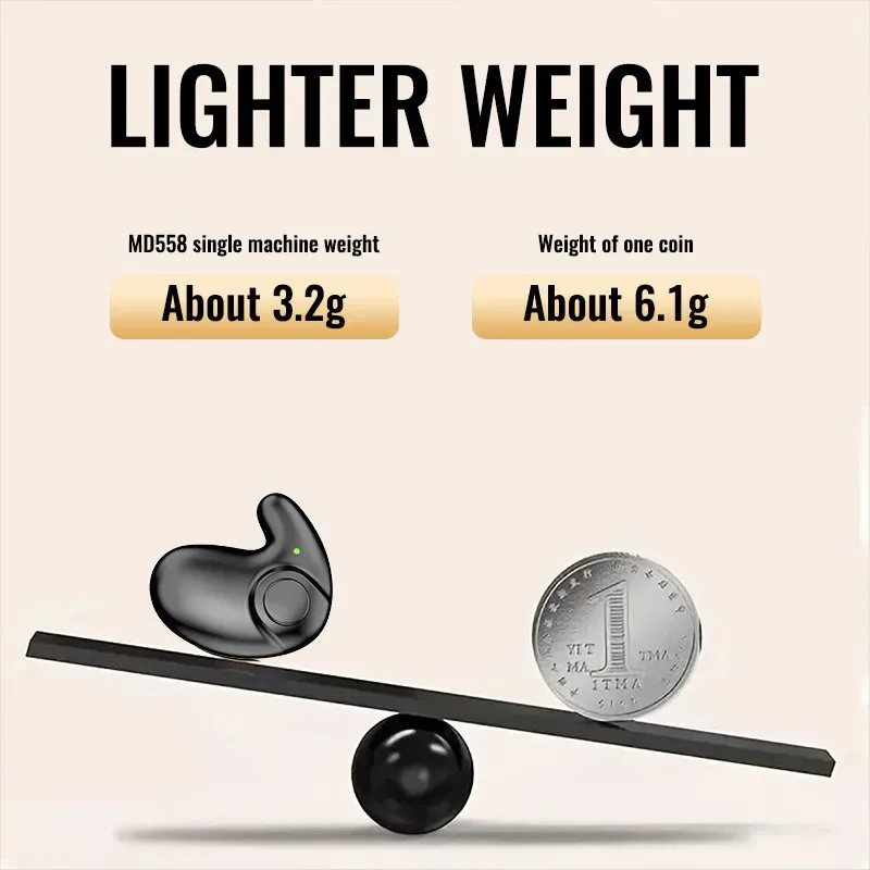 Ultra-Compact Invisible Bluetooth Earbuds - Noise Cancelling, Waterproof, Wireless Sleep Headphones