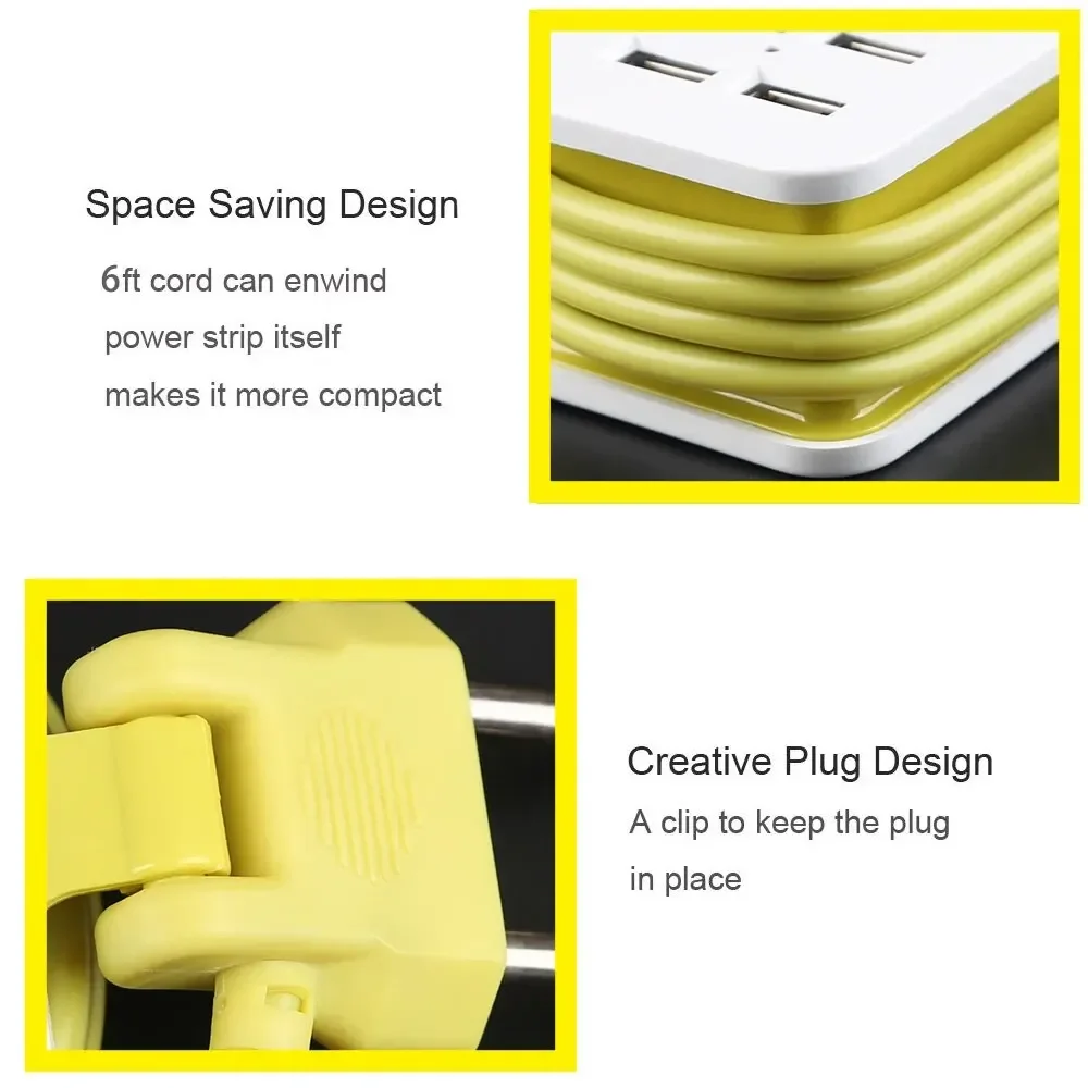 Power Strip Travel Plug Strip EU Plug AC Outlet Multiprise Extension Cord Electrical Socket Network Filter With USB power strip