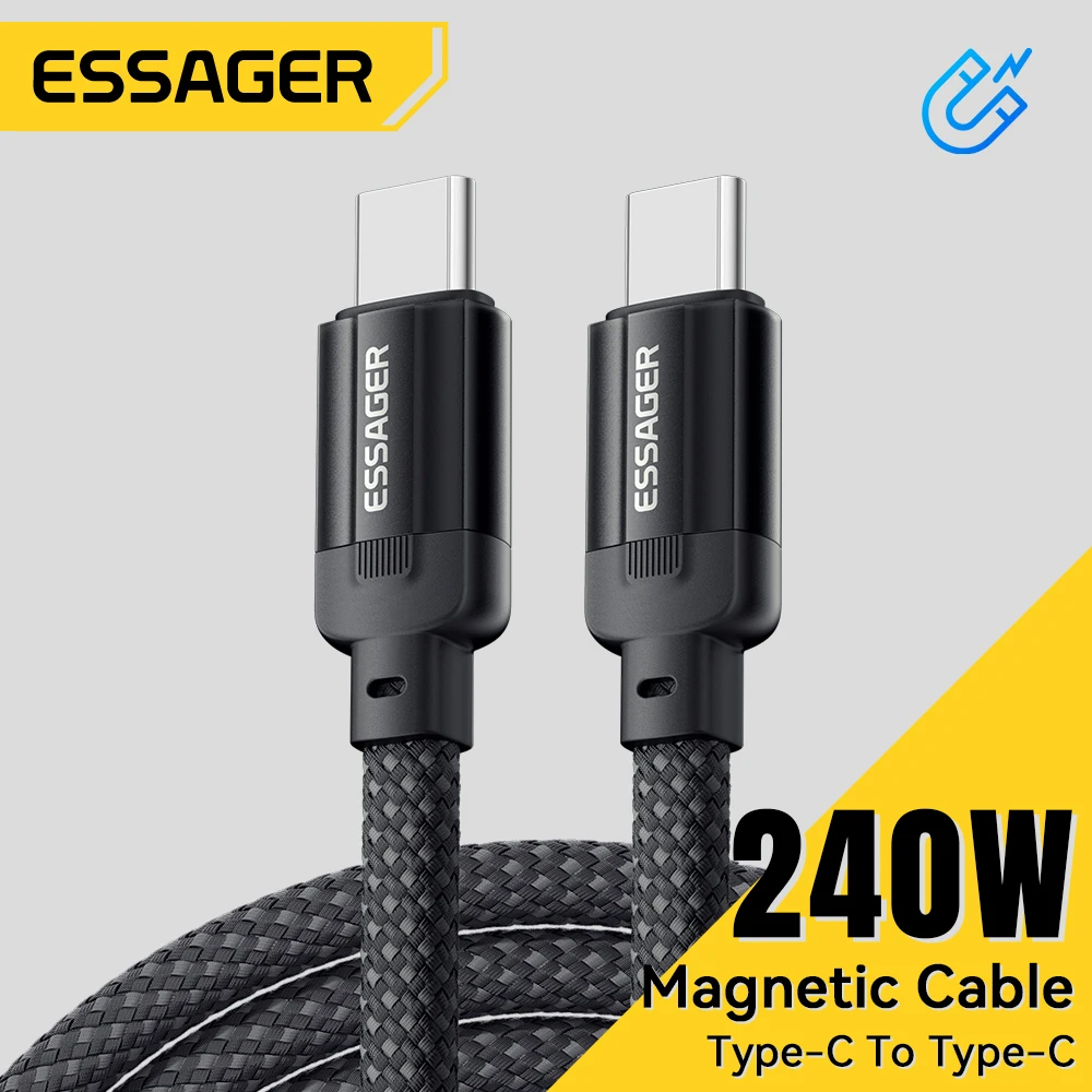 

Кабель зарядный Essager, магнитный, 240 Вт, USB Type-C, PD3.1