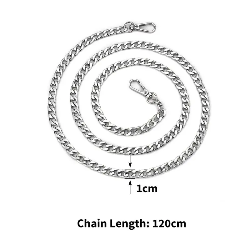 Metal Chain Strap for Bags DIY Handles Crossbody Accessories Detachable  Replacement Purse Chain Strap 9.5mm wide 40cm/120cm Long