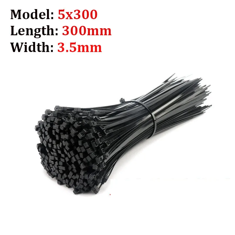 Self-locking plastic nylon tie 100 PCS cable tie fastening ring cable zip wraps strap nylon cable set nylon cable ties cable ties cable tie nylon zip ties