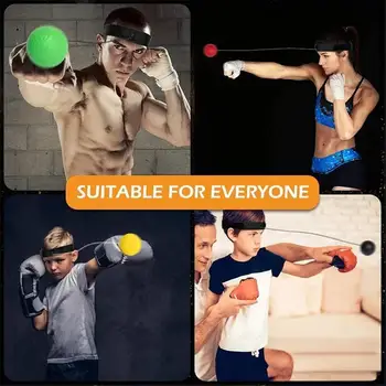 Boxing Training Ball Beginners-Friendly Reflex Ball Headband Indoor Training Boxing Supplies Headband For Parks Living Room