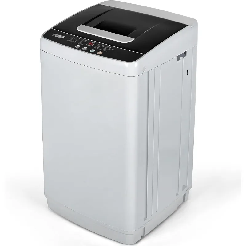 Portable Washer, 8.8LBS Capacity Small Portable Washing Machine with 10 Programs 5 Water Levels, Drain Pump and LED Display,