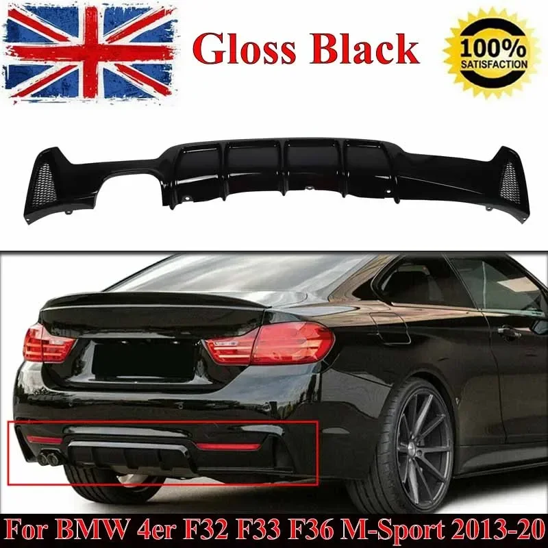 

GLOSS BLACK REAR DIFFUSER FOR BMW 4 SERIES F32/F33/F36 M SPORT PERFORMANCE TWIN