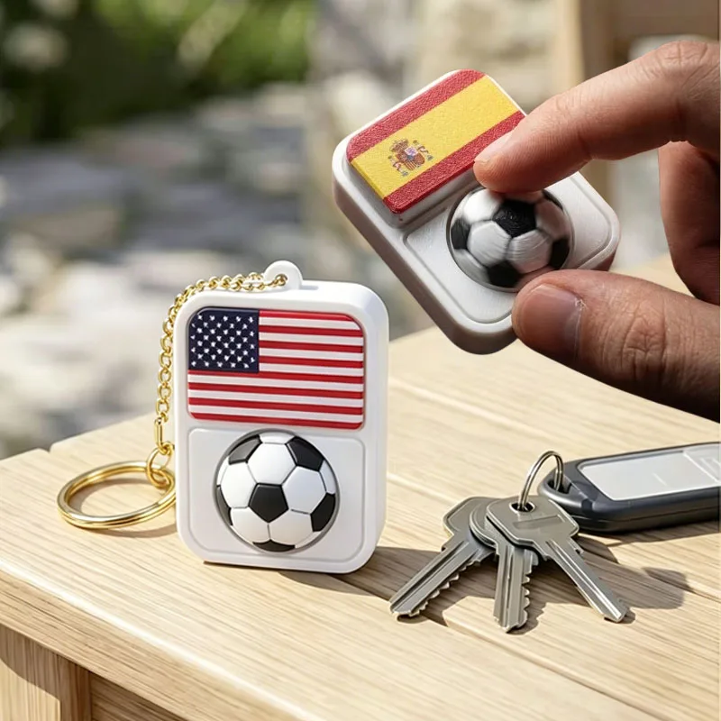 Flag Football Fidget Keychain Stress Relief Toy for Soccer Fans World Cup Theme…