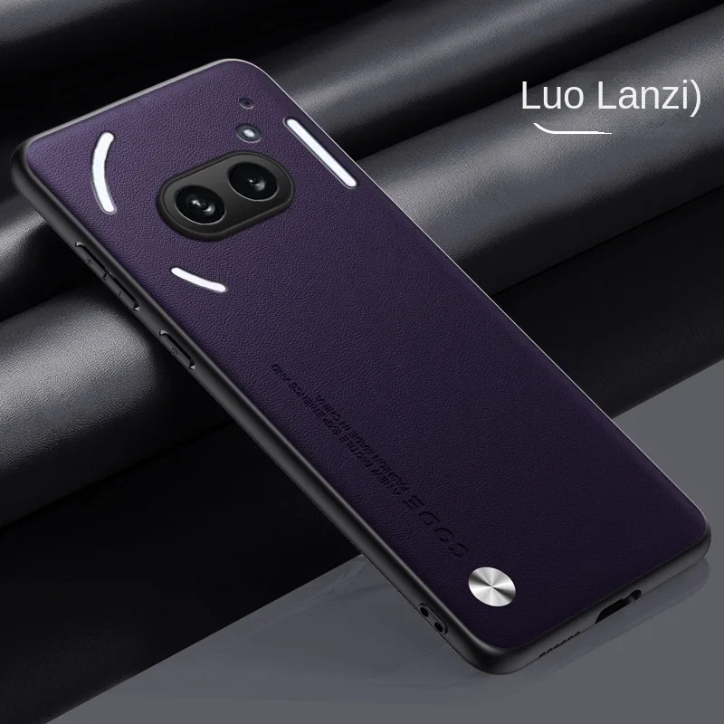 Fashionable Anti-Fingerprint Orange and Purple Leather Protective Case