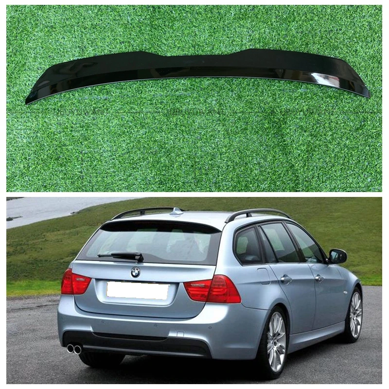 Spoiler Extension Per Bmw 3 E91 M-Pack Facelift Serie 3 Touring 2005-2012 Abs Plastica Car Tail Trunk Wing Spoiler Sul Tetto Posteriore
