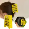 Funny Yellow Caution Sign Hair Claw Clip Overstimulated Warn Label High Quality Large For Thick Hair Cosplay Hair Accessory