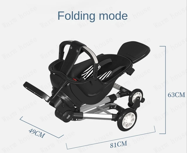 TPFLiving folding stroller made of aluminum with seat padding and sun –  Traumpreisfabrik