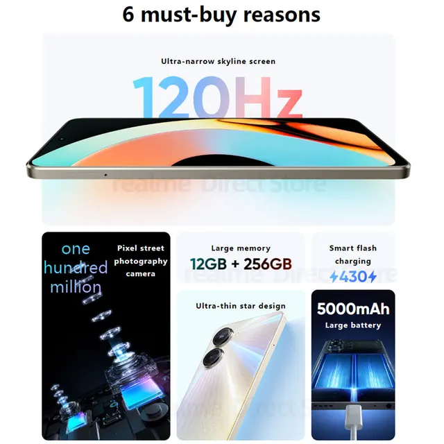 Global Rom realme 10 pro 5G Smartphone 120Hz Snapdragon 695 Processor  6.72" 108MP Mobilephone 5000mAh Battery Android phone 2