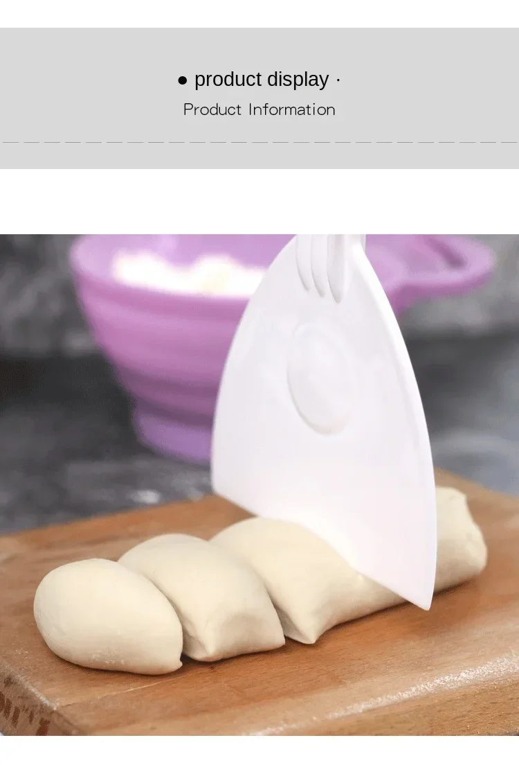 Description Picture 3 of itemCake Knife Plastic Scraper Butter Dough Cutter DIY Baking Kitchen Tools Soft-scratch Boards Chocolate Shovel Tri-angle