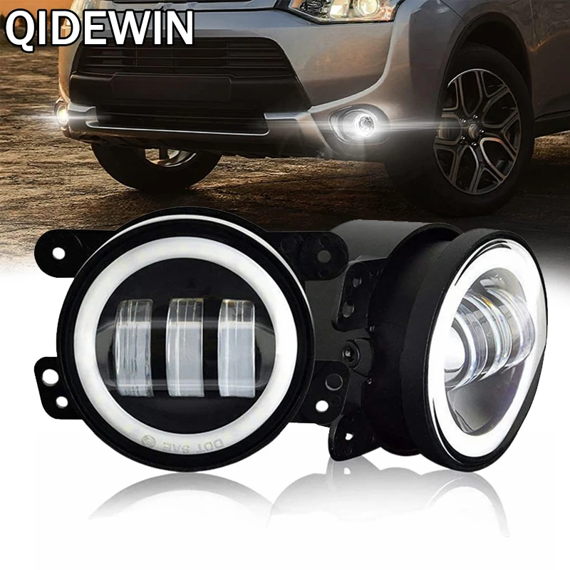 Autokoplamp Montage 2 Stuk 4 Inch Led Mistlampen Halo Ring DRL Off Road