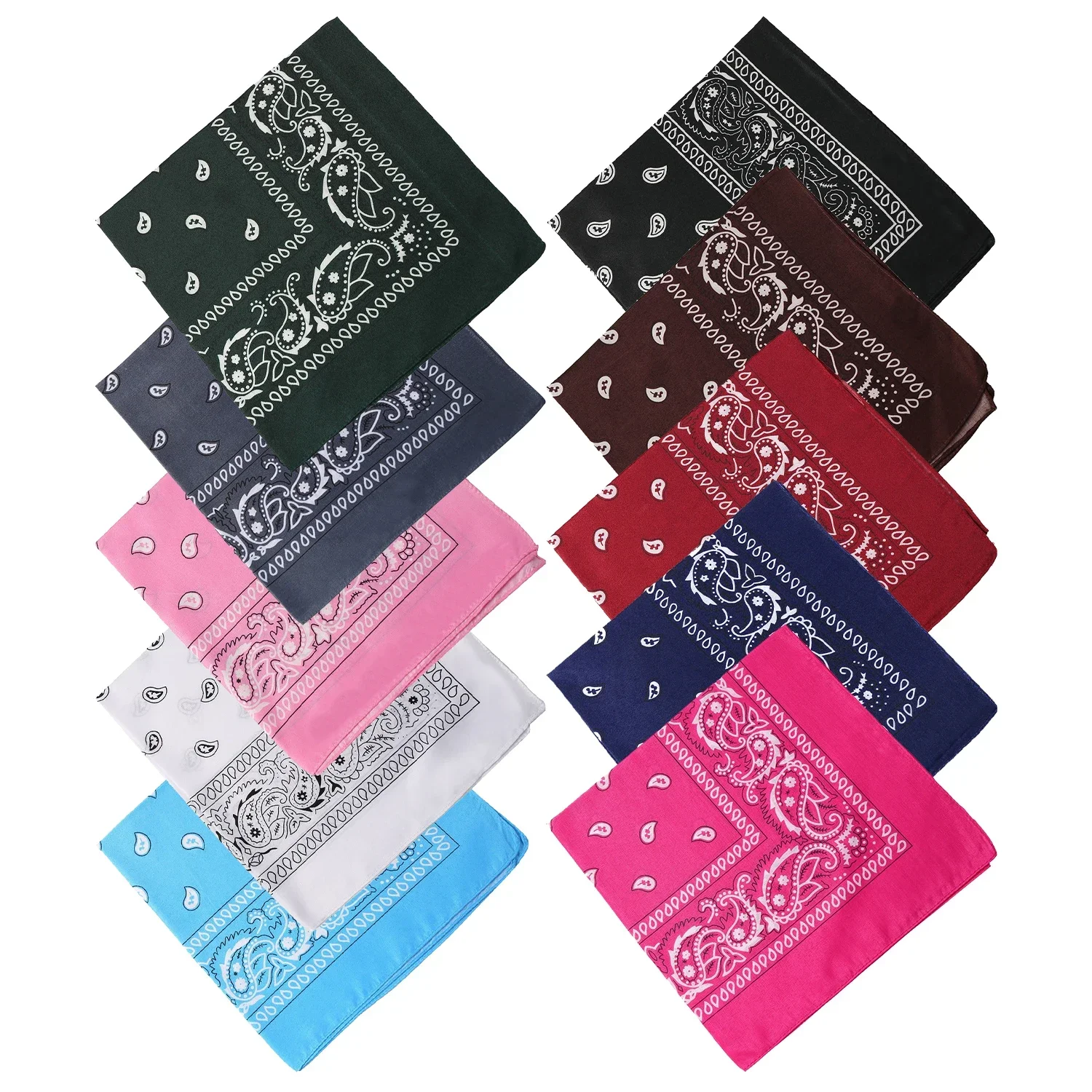 1pc/10pcs Hip Hop Cashew Blumen Bandana Männer Frauen Outdoor Stirnbänder Haarband Handgelenk Wraps Amöbe Schals handtuch